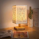 lampe de bureau à led style chinois avec prise usb et intensité variable