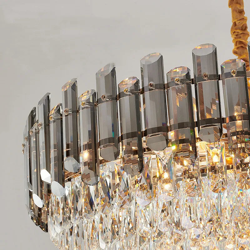 lustre moderne en cristal k9 pour éclairage intérieur - vue 5 sur 13