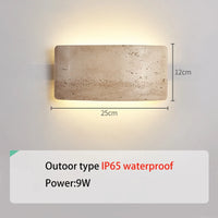 applique murale led wabi-sabi étanche pour jardin et intérieur
