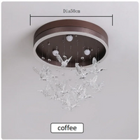 lustre led en cristal créatif chaud et romantique moderne