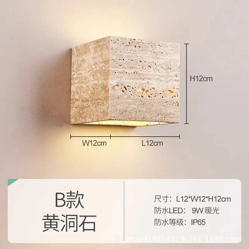 applique murale led en marbre art déco pour intérieur et éclairage décoratif - vue 8 sur 7