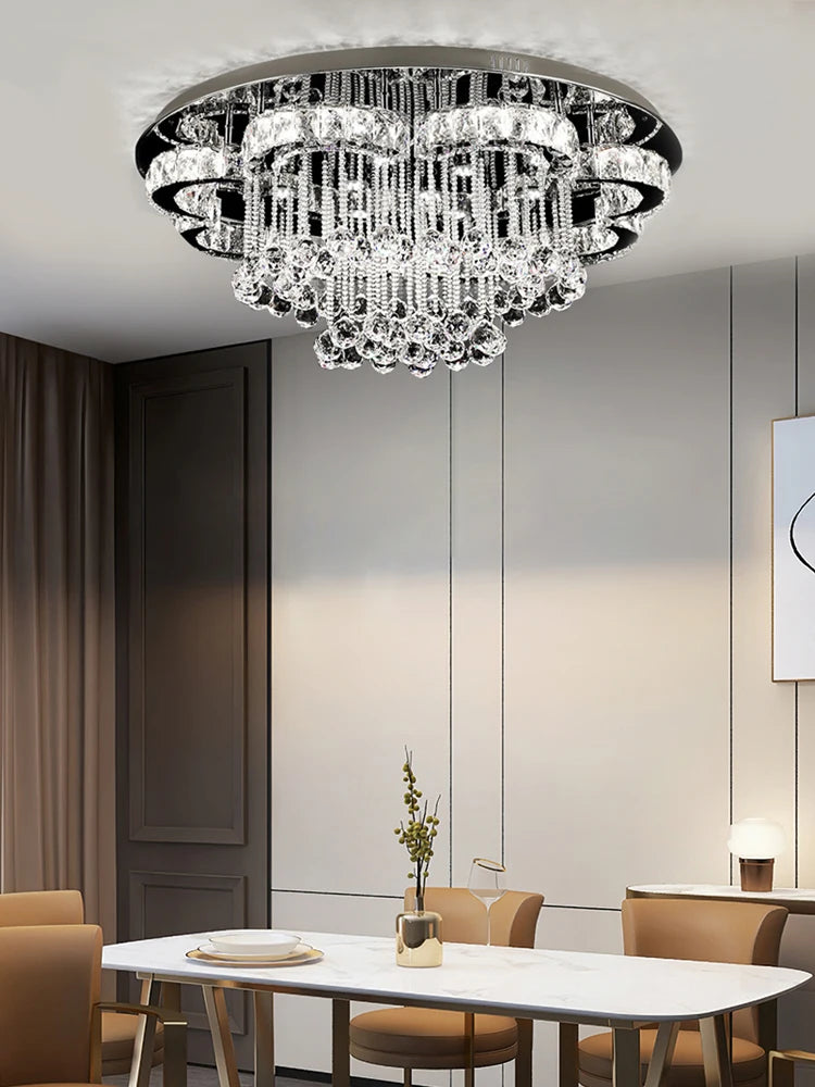 plafonnier moderne en cristal pour un éclairage élégant - vue 4 sur 10