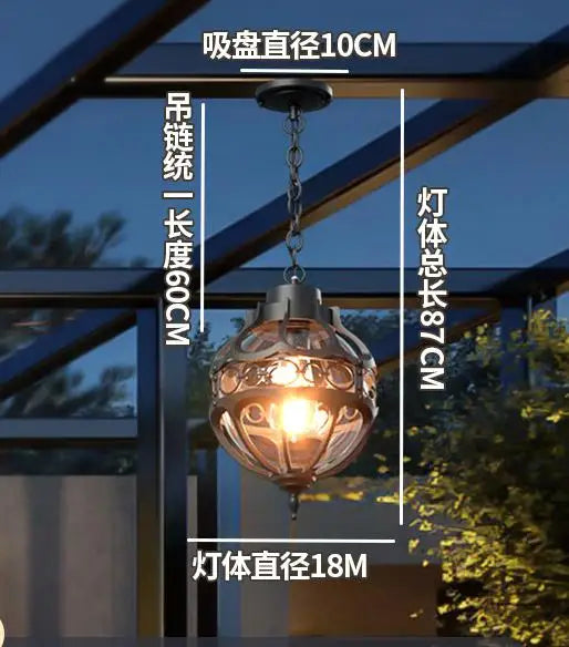 suspension industrielle en verre pour décoration intérieure et extérieure - vue 7 sur 10