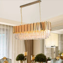 lustre de luxe moderne en cristal k9 à double couches