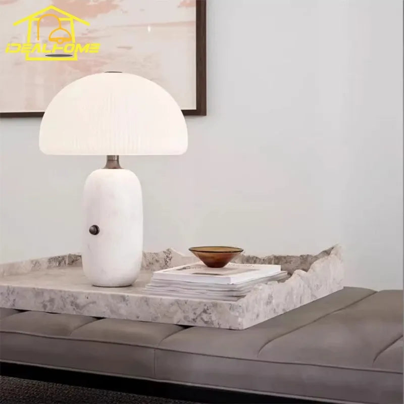lampe de bureau en marbre design minimaliste avec éclairage led - vue 4 sur 7