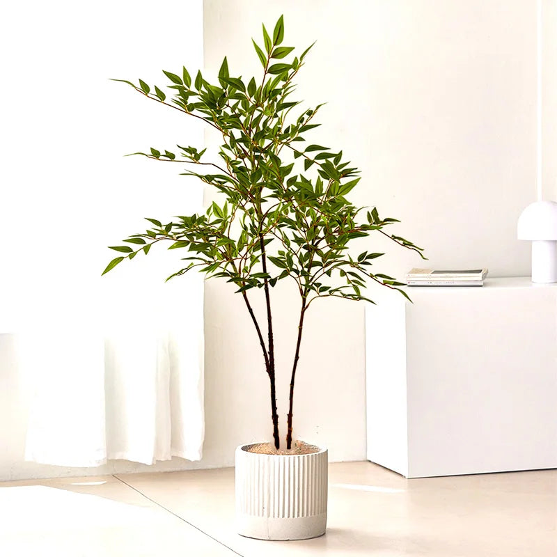 ficus artificiel grande branche pour décoration intérieure et extérieure - vue 2 sur 8