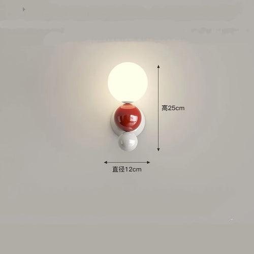 applique murale led en métal avec boule acrylique - vue 12 sur 12