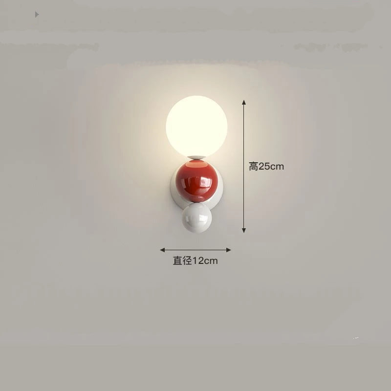 applique murale led en métal avec boule acrylique - vue 11 sur 12