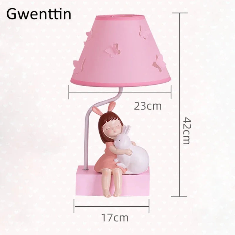 lampe à poser papillon lapin décoration moderne pour chambre - vue 8 sur 8