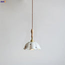 Suspension design led papillon céramique et bois