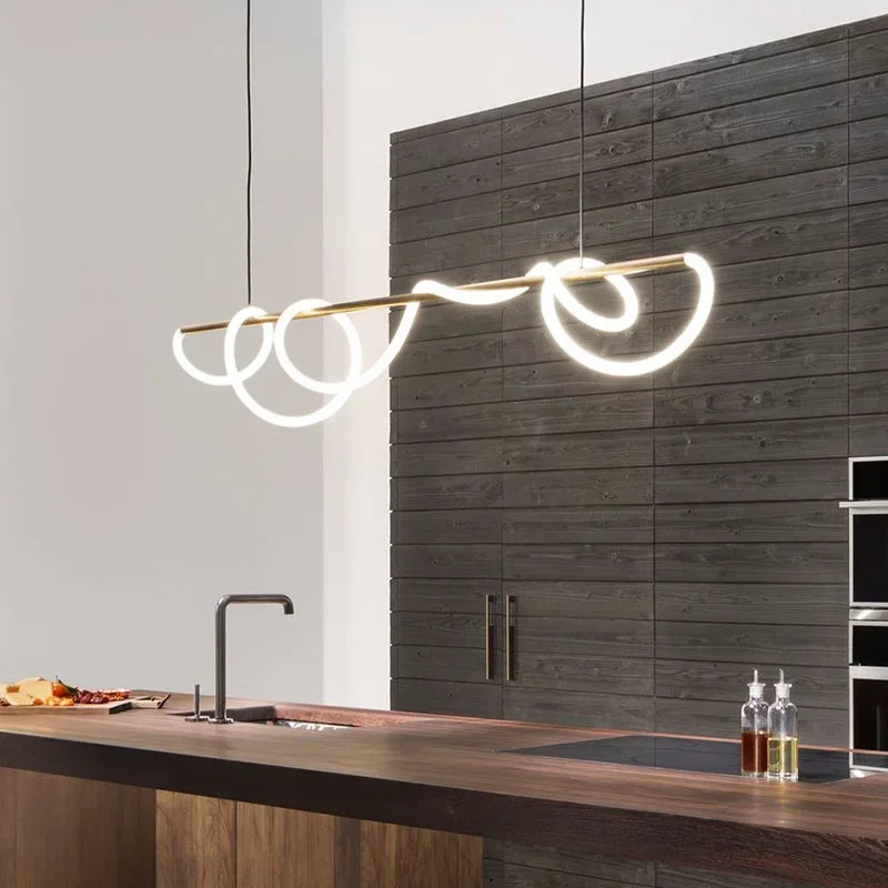 lustre design nordique à led intensité variable pour intérieur - vue 3 sur 25