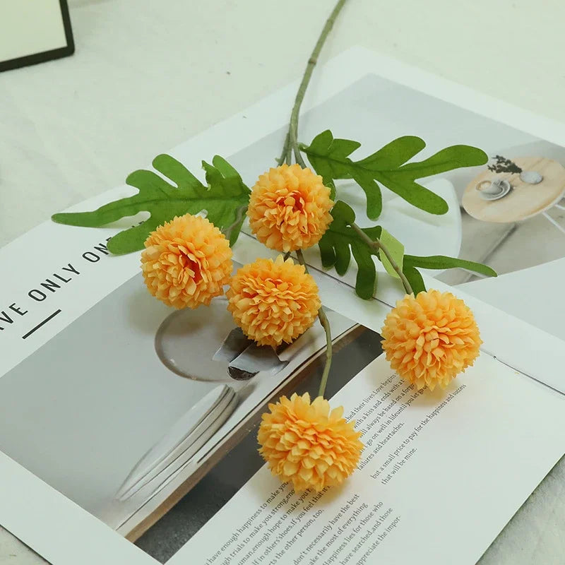 branche de chrysanthème artificielle pour décoration florale élégante - vue 9 sur 14