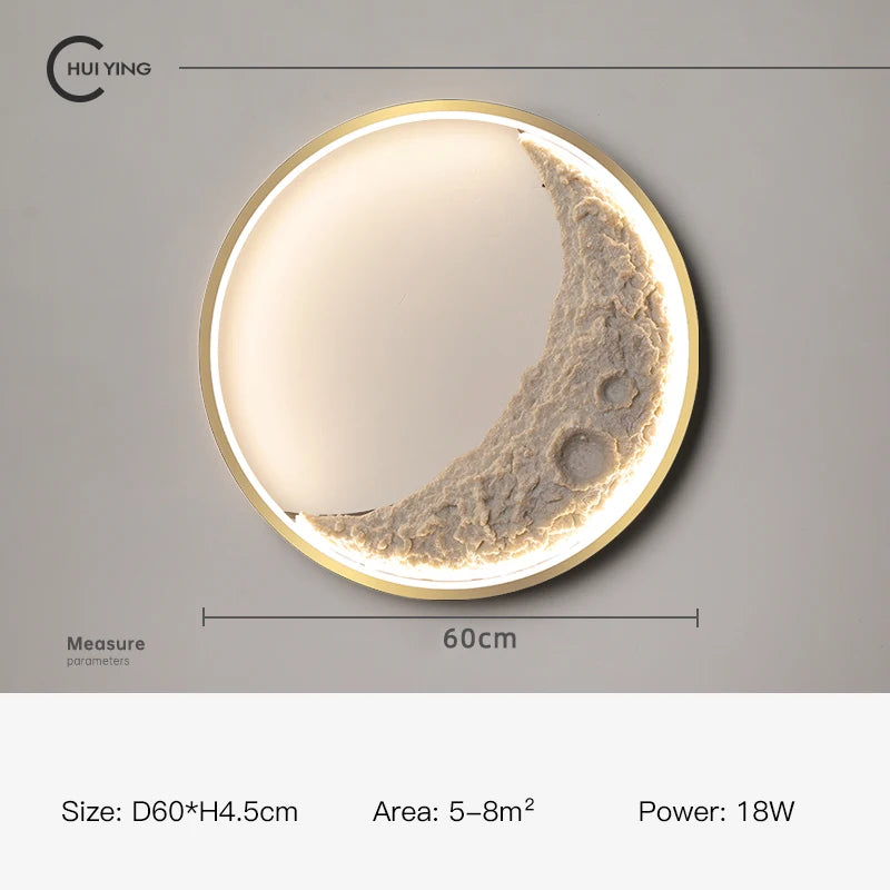 applique murale lune à led avec intensité variable décorative - vue 11 sur 15