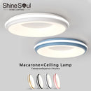 plafonnier led circulaire moderne nordique macaron éclairage maison