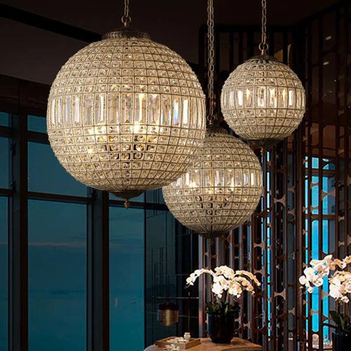 suspension en cristal k9 style médiévale française pour décoration intérieure - vue 2 sur 8