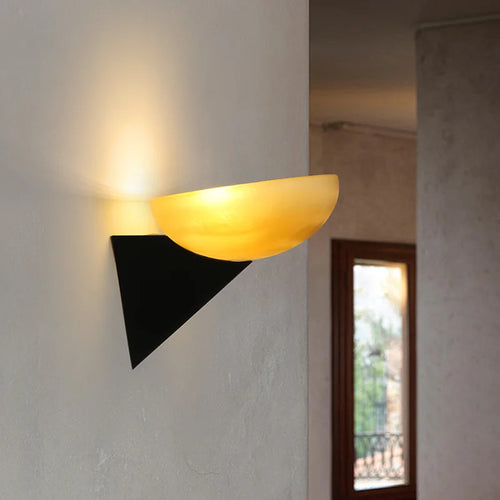 applique murale rétro en verre dépoli pour décoration intérieure - vue 3 sur 8