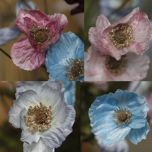 fleur artificielle coquelicot pour décoration de fête et jardin - vue 6 sur 18