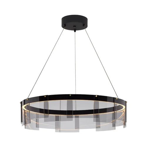 lustre design led en verre stratos pour intérieur - vue 2 sur 7