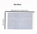 serviette de plage turque extra large rayee frangee