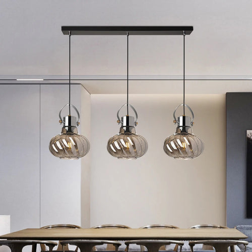 Suspension design en verre nordique décoratives pour loft bar - vue 3 sur 12