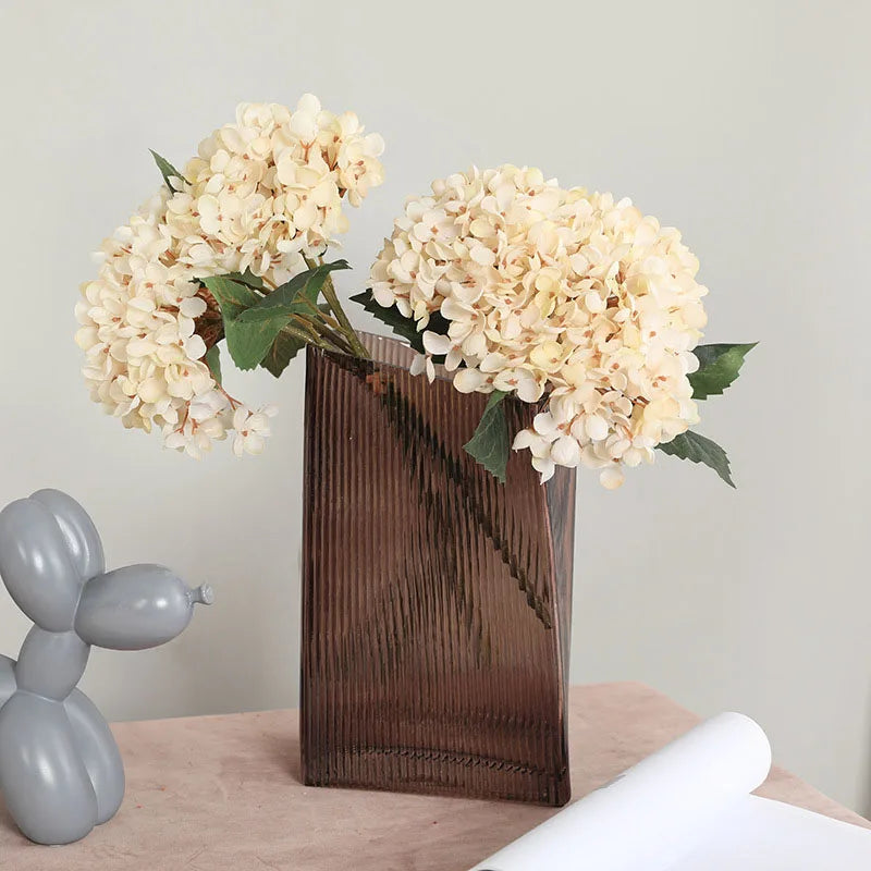 lot de 3 fleurs artificielles d'hortensia pour décoration de mariage - vue 3 sur 12