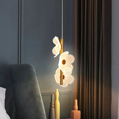 suspension design fleur lumineuse pour intérieur enfants et étude - vue 4 sur 7