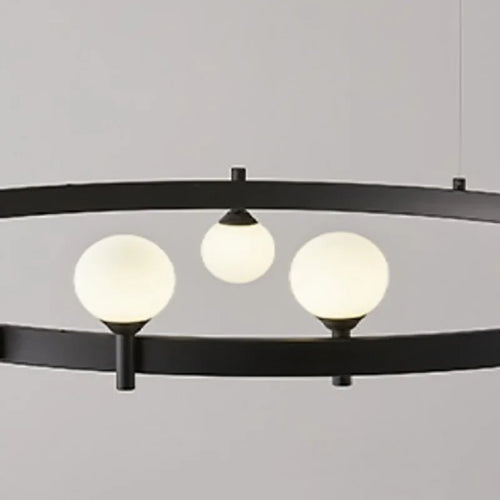 lustre moderne réglable en verre pour décoration artistique - vue 6 sur 10