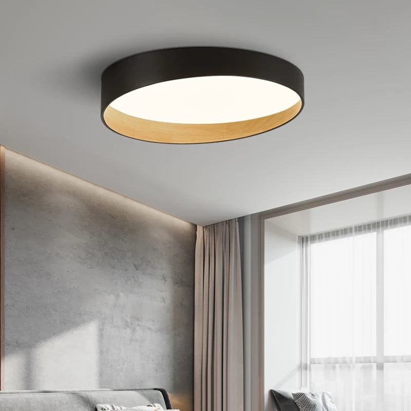 plafonniers minimalistes modernes grain de bois créatifs - vue 3 sur 18