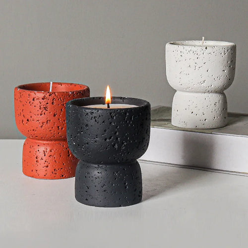 bougie parfumée en ciment style européen pour décoration artisanale - vue 5 sur 10