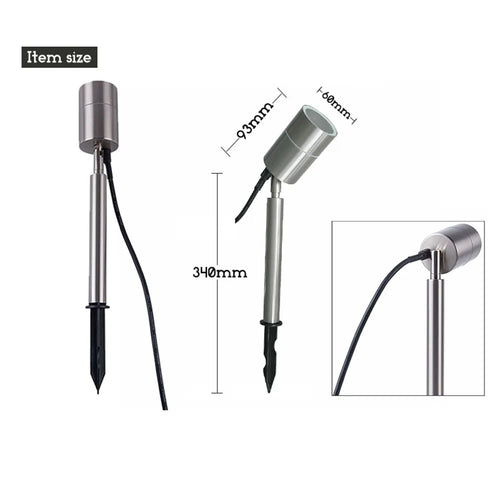 lustre en acier inoxydable pour éclairage de jardin extérieur - vue 4 sur 5