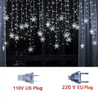 guirlande lumineuse led flocons de neige pour décorations de fête et Noël