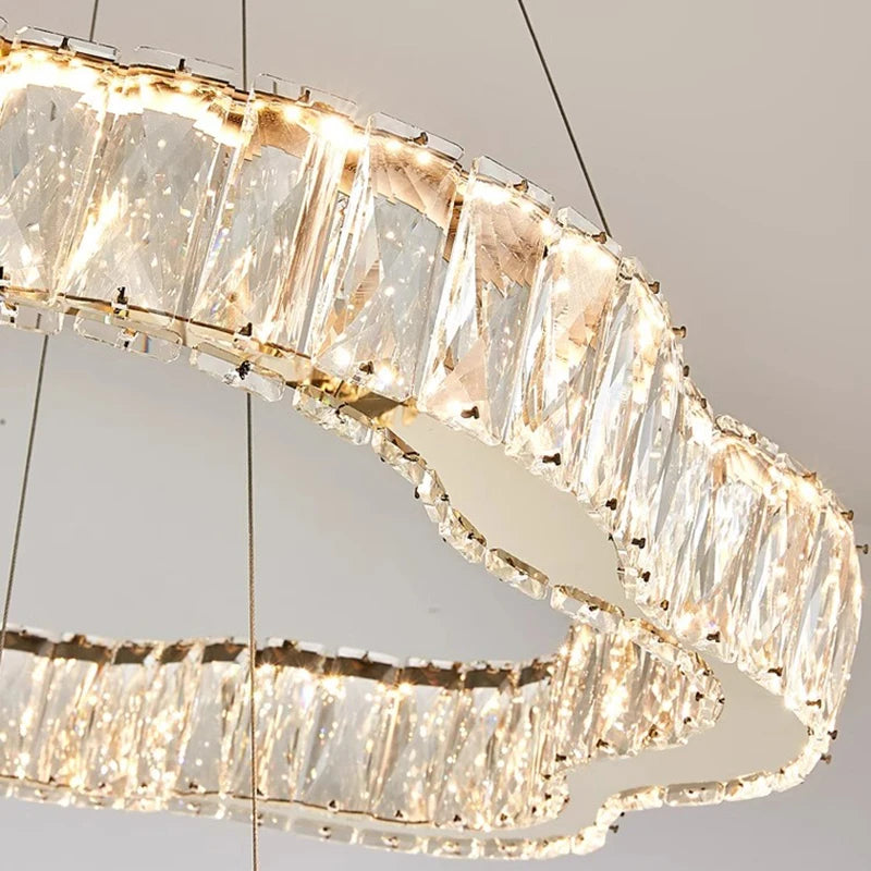 home decorationPendant lights, luxury crystal living room chandelier, bedroom Pendant lamp, ceiling light, indoor lighting - vue 6 sur 13