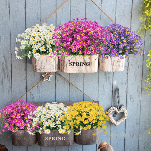 marguerites artificielles résistantes aux uv pour décoration extérieure et intérieure - vue 4 sur 12