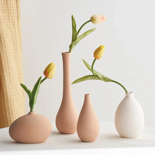 vase en céramique pour décoration florale nordique élégante - vue 2 sur 11