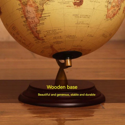 lampe à poser rétro avec globe terrestre rotatif décoratif - vue 4 sur 10