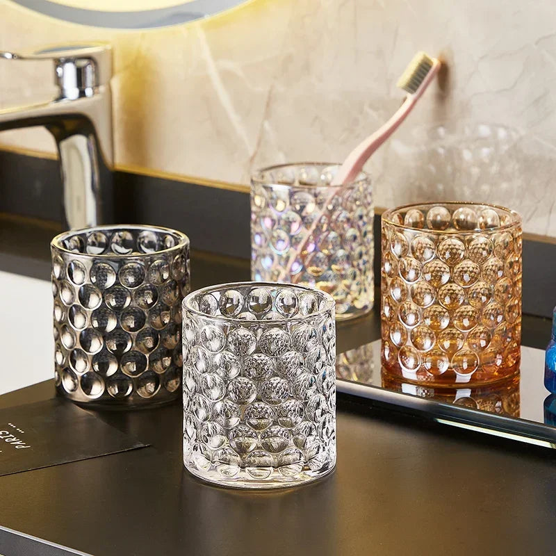 tasse en verre pour bain de bouche accessoires de salle de bain - vue 1 sur 13