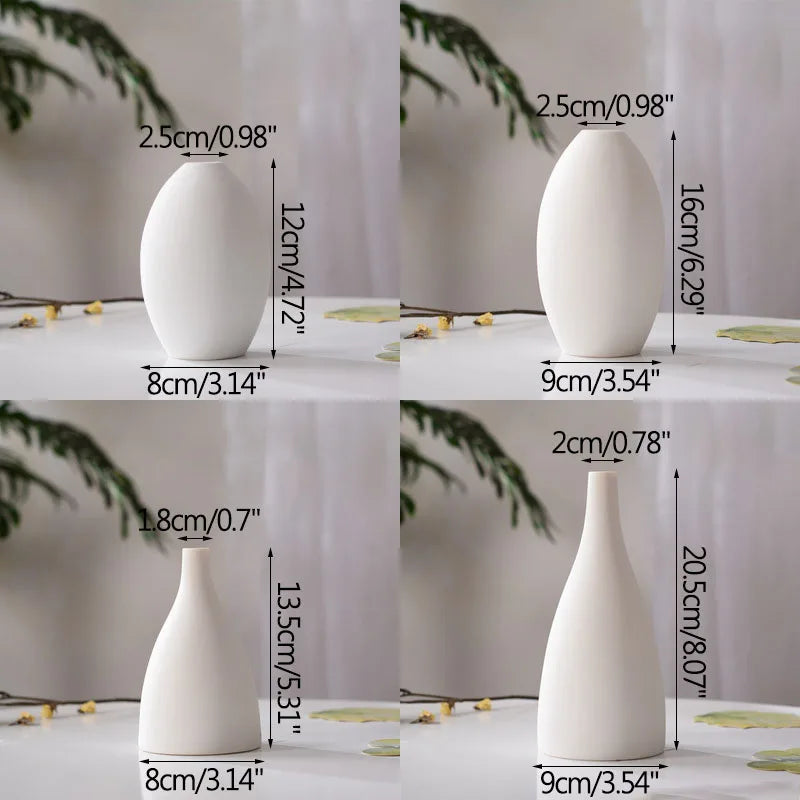 vase en céramique moderne pour fleurs séchées décoration artisanale - vue 6 sur 12