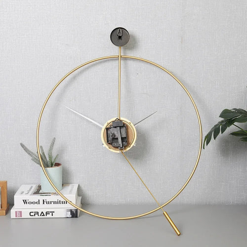 horloge murale créative en fer design moderne et élégant - vue 3 sur 8