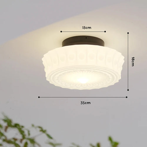 lustre rétro en verre style français pour intérieur élégant - vue 9 sur 8