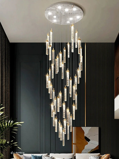 lustre en cristal à led design moderne pour intérieur élégant - vue 2 sur 17