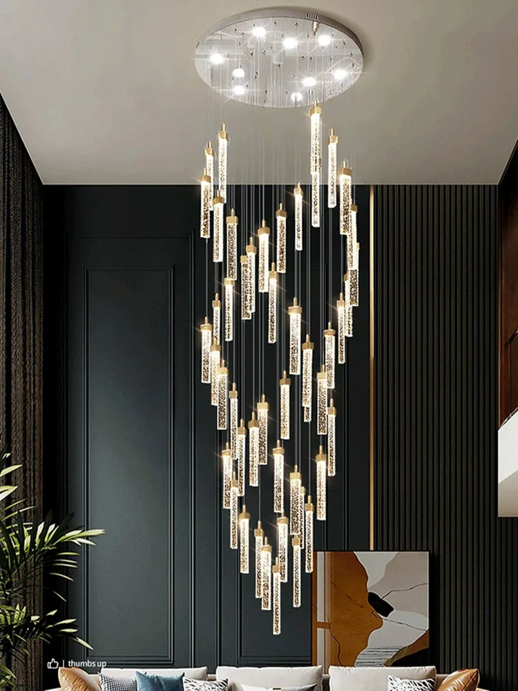 lustre en cristal à led design moderne pour intérieur élégant - vue 1 sur 17
