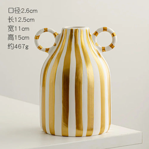 vase en céramique peint à la main avec oreilles décoratif amusant - vue 9 sur 11