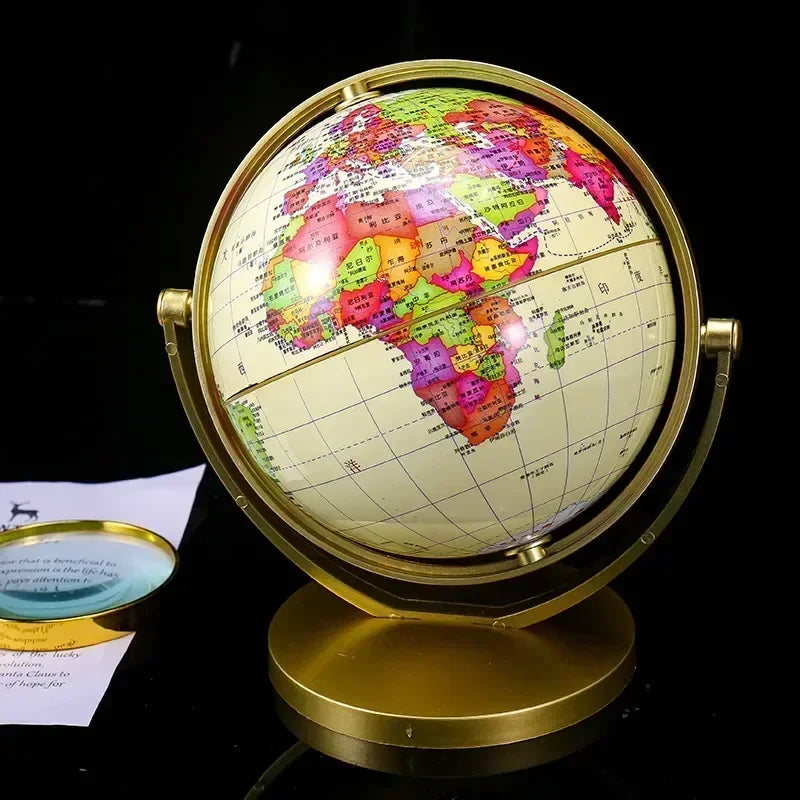 globe terrestre rétro haute définition pour étudiants éducatif rotatif - vue 4 sur 6