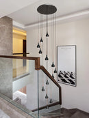 suspension moderne à led pour escalier et intérieur