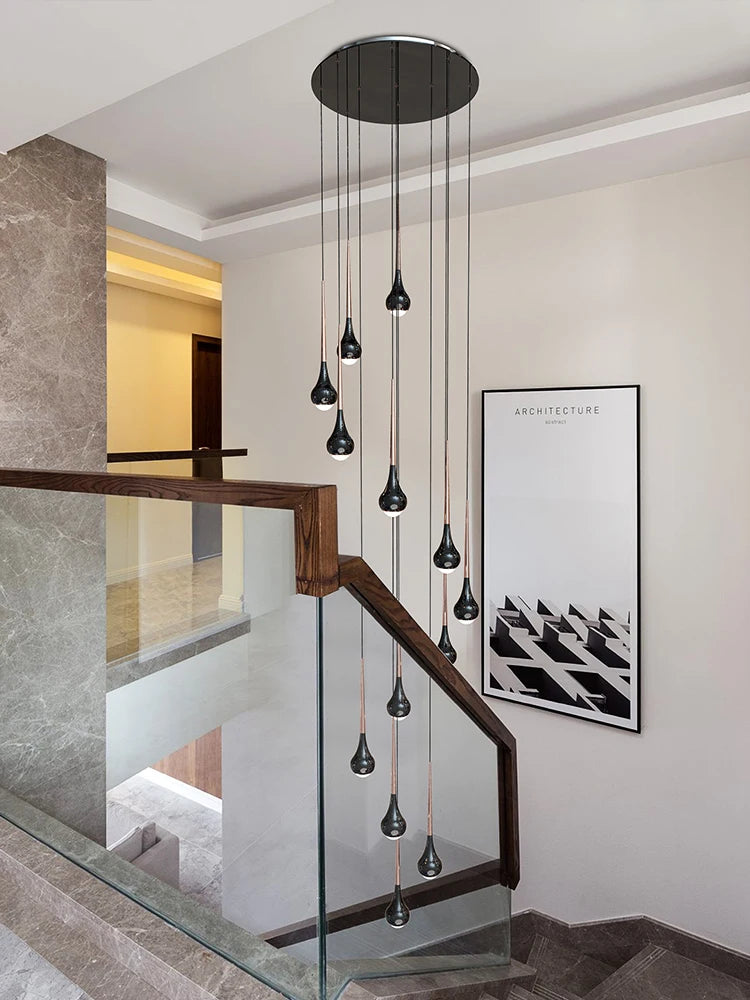 suspension moderne à led pour escalier et intérieur - vue 3 sur 16