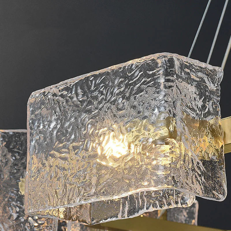 lustre en verre motif eau pour décoration intérieure style créatif - vue 5 sur 12