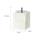 ensemble daccessoires en travertin beige pour salle de bain