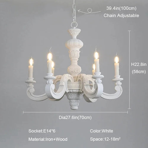 lustre en bois sculpté et verre de murano rétro élégant - vue 11 sur 12