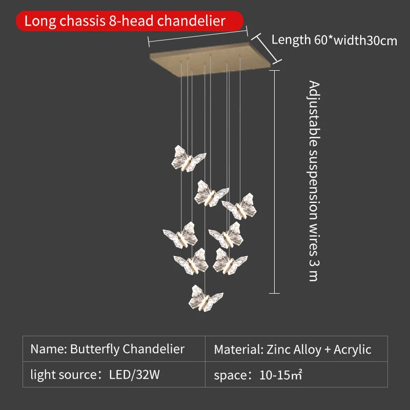 suspension en cristal nordique avec éclairage moderne décoratif - vue 15 sur 18