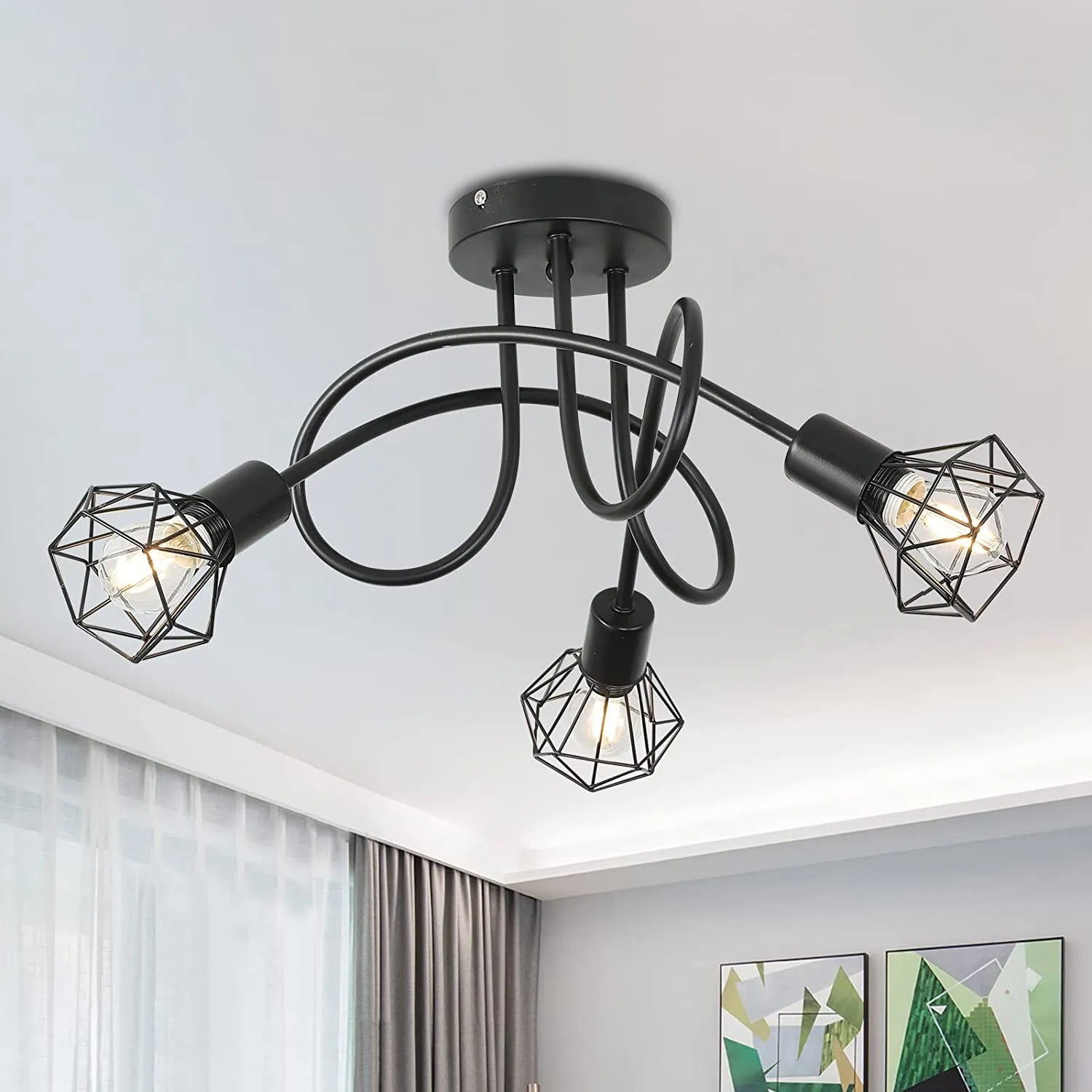 Lampe araignée moderne maison éclairage toit chambre salon expédition - vue 2 sur 8